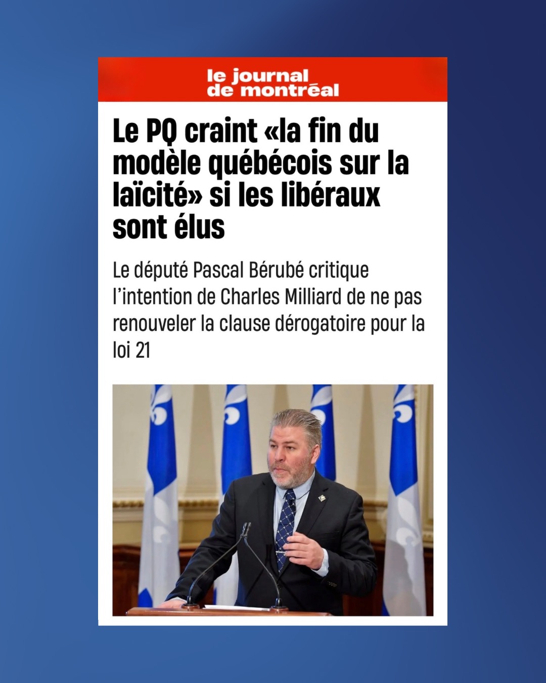 Paul St-Pierre Plamondon的帖子配图 1:La semaine dernière, nous avons eu un rappel de la vraie nature du PLQ lorsque Charles Milliard a dû