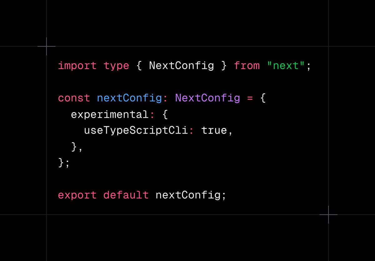 Tim的帖子配图 1:TypeScript 7 Support in Next.js TLDR: You can now enable `experimental.useTypeScriptCli` to use Type