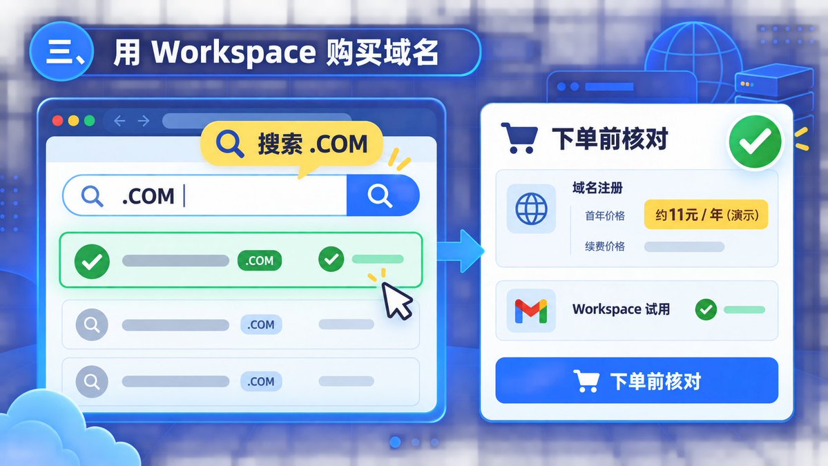 可可鸭的帖子配图 4:如何用 Google Workspace 11 元拿下一年的 .COM 域名