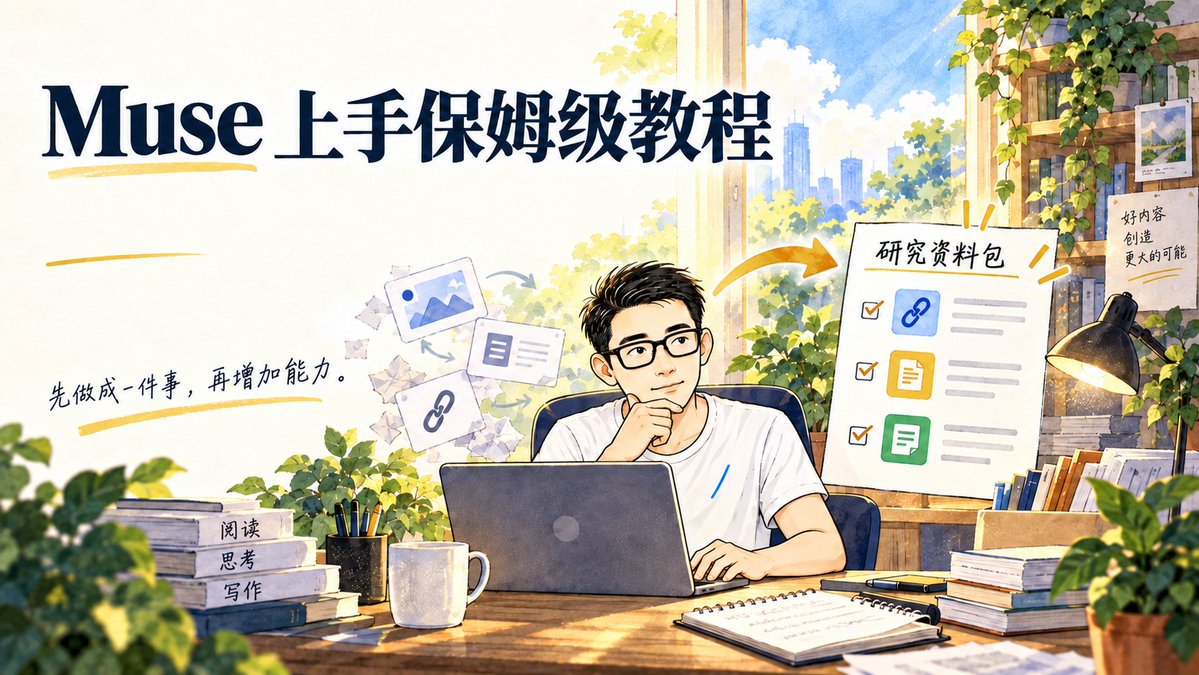 蓝哥AI的帖子配图 1：【Muse 上手保姆级教程：从登录到完成第一个任务】